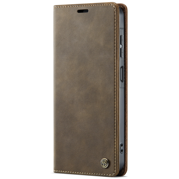 "CaseMe" Retro Skin atvēramais ādas maciņš - brūns (Galaxy A57)