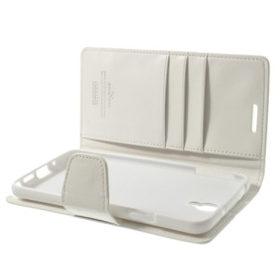 Samsung Galaxy Note 3 Neo Mercury Sonata atvērams balts ādas maciņš / Vacins.lv