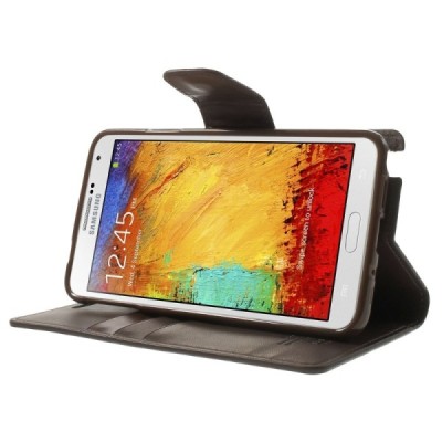 Samsung Galaxy Note 3 Neo Mercury Sonata atvērams brūns ādas maciņš / Vacins.lv