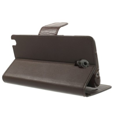 Samsung Galaxy Note 3 Neo Mercury Sonata atvērams brūns ādas maciņš / Vacins.lv