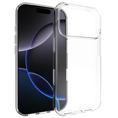 Kõva silikoon (TPU) ümbris – läbipaistev (iPhone 17 Pro Max)