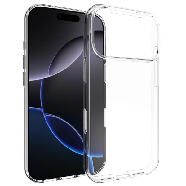 Kõva silikoon (TPU) ümbris – läbipaistev (iPhone 17 Pro Max)