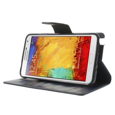 Samsung Galaxy Note 3 Neo Mercury Sonata atvērams zils ādas maciņš / Vacins.lv