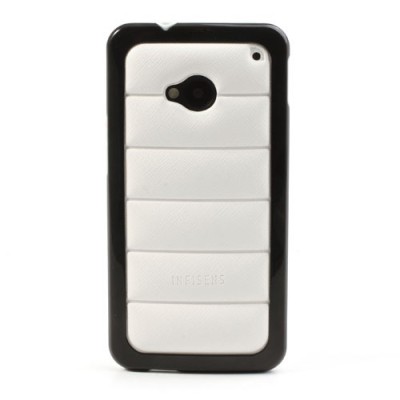 „Infisens“ Hybrid Bumper HTC One M7 baltas dėklas (Dėkliukas) / Priedai.lt