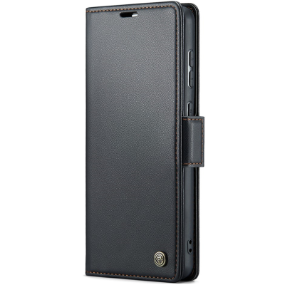 „CaseMe“ Leather atverčiamas dėklas - juodas (Galaxy S20 Ultra)
