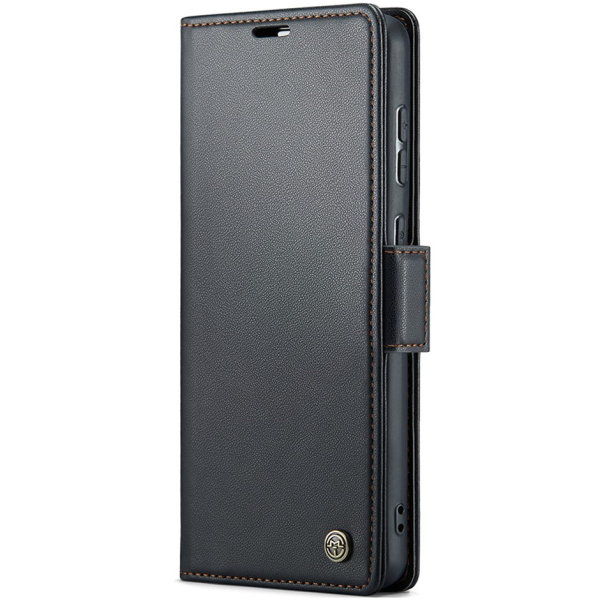 „CaseMe“ Leather atverčiamas dėklas - juodas (Galaxy S20 Ultra)