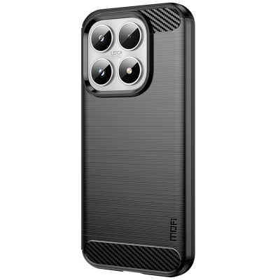 „Mofi“ Carbon cieta silikona (TPU) apvalks - melns (Xiaomi 17)