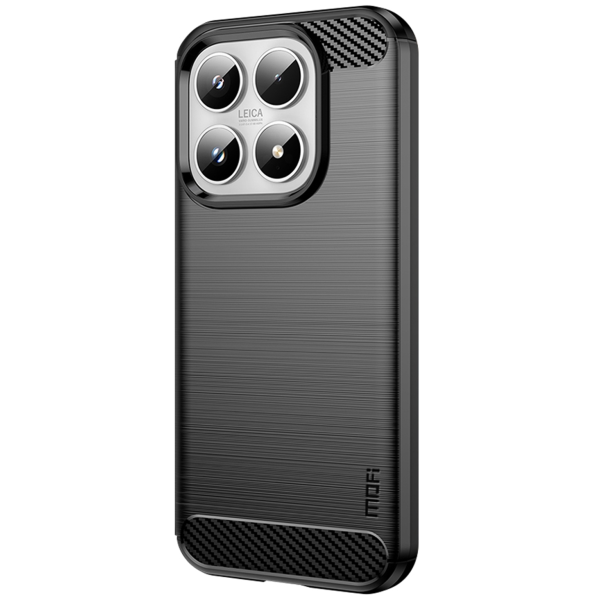 „Mofi“ Carbon cieta silikona (TPU) apvalks - melns (Xiaomi 17)