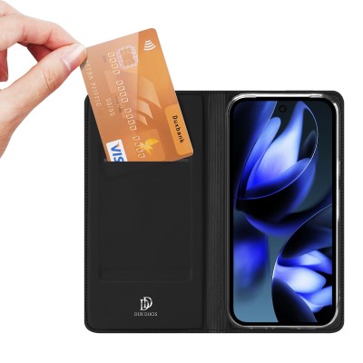 „Dux Ducis“ Skin atverčiamas dėklas - juodas (Pixel 10a)