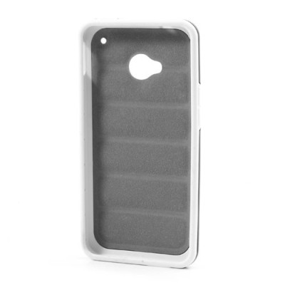 „Infisens“ Hybrid Bumper HTC One M7 baltas dėklas (Dėkliukas) / Priedai.lt