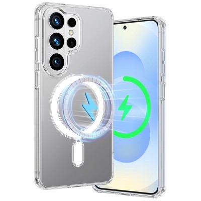 "Tubi" MagSafe kõva silikoonist (TPU) ümbris - läbipaistev (Galaxy S26 Ultra)