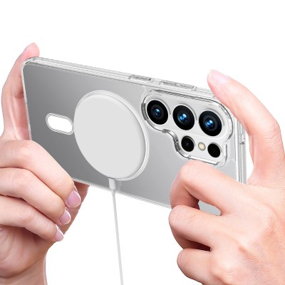"Tubi" MagSafe kõva silikoonist (TPU) ümbris - läbipaistev (Galaxy S26 Ultra)