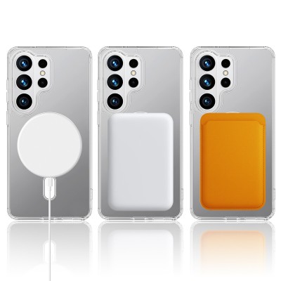 "Tubi" MagSafe kõva silikoonist (TPU) ümbris - läbipaistev (Galaxy S26 Ultra)