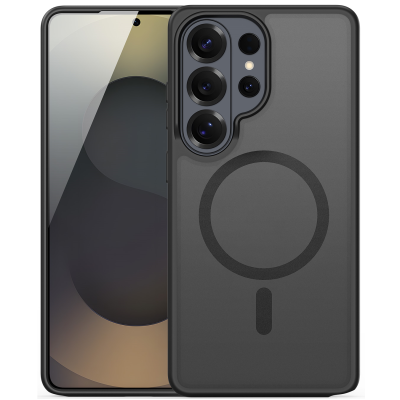 "DUX DUCIS" Yind MagSafe matēts cieta silikona (TPU) apvalks - melns (Galaxy S26 Ultra)