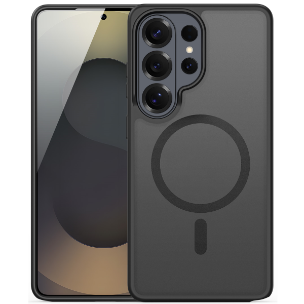 "DUX DUCIS" Yind MagSafe matēts cieta silikona (TPU) apvalks - melns (Galaxy S26 Ultra)