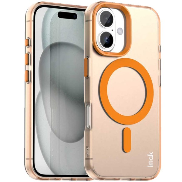 "IMAK" Candy MagSafe matt kõva silikoon (TPU) ümbris – oranž (iPhone 17)