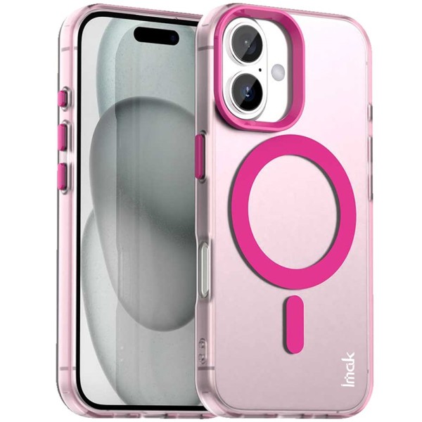 "IMAK" Candy MagSafe Matte Hard Silicone (TPU) Case - pink (iPhone 17)