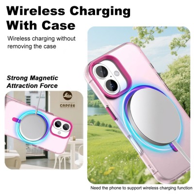 "IMAK" Candy MagSafe Matte Hard Silicone (TPU) Case - pink (iPhone 17)