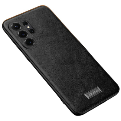 „Sulada“ Leather dėklas - Black (Galaxy S26 Ultra)