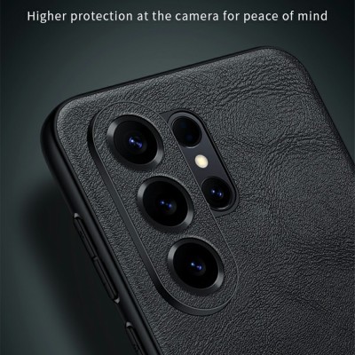 „Sulada“ Leather dėklas - juodas (Galaxy S26 Ultra)