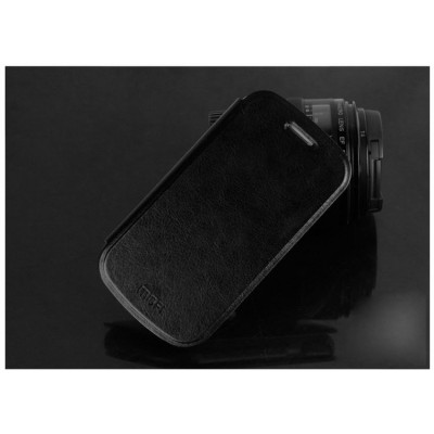 Samsung Galaxy Trend Lite S7390 (S7392) Mofi Rui sērijas melns ādas atvērams maciņš / Vacins.lv