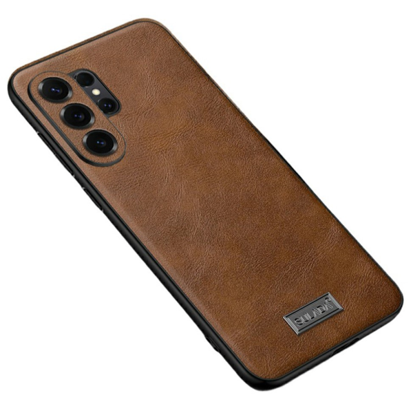 „Sulada“ Leather ādas apvalks - brūns (Galaxy S26 Ultra)