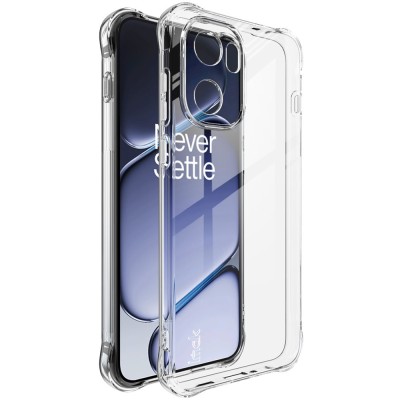 "Imak" tugevdatud turvalisus kõva silikoon (TPU) airbag ümbris - läbipaistev (OnePlus 15R / Ace 6T / Ace 6)