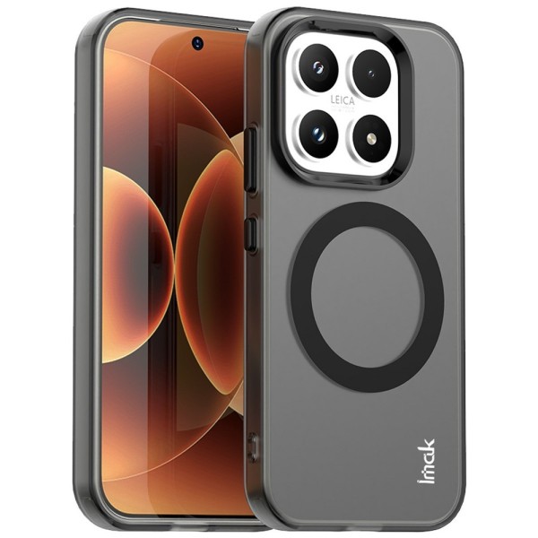 "IMAK" Candy MagSafe matēts cieta silikona (TPU) apvalks - melns (Xiaomi 17)