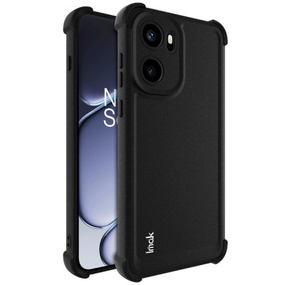 "Imak" tugevdatud turvalisus kõva silikoon matt (TPU) ümbris - must (OnePlus 15R / Ace 6T / Ace 6)
