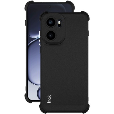 "Imak" reinforced protection hard silicone matte (TPU) case - black (OnePlus 15R / Ace 6T / Ace 6)