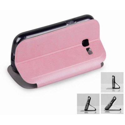 Samsung Galaxy Trend Lite S7390 (S7392) Mofi Rui sērijas rozs ādas atvērams maciņš / Vacins.lv