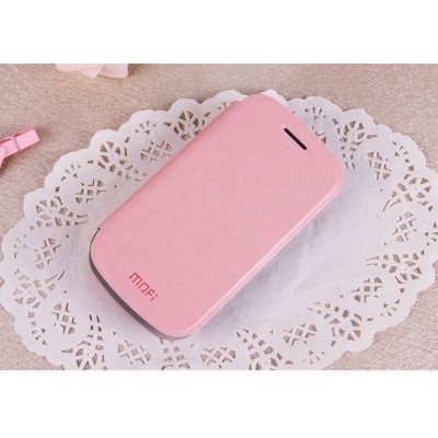 Samsung Galaxy Trend Lite S7390 (S7392) Mofi Rui sērijas rozs ādas atvērams maciņš / Vacins.lv