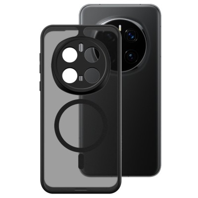 "IMAK" Candy MagSafe matēts cieta silikona (TPU) apvalks - melns (Honor Magic7 Pro 5G)