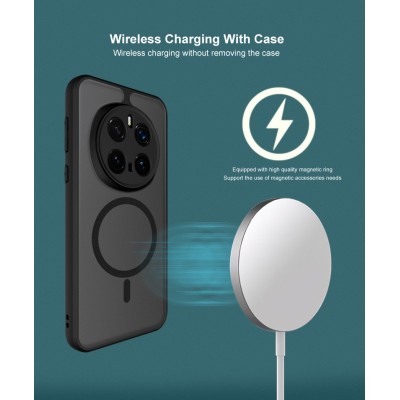 "IMAK" Candy MagSafe matēts cieta silikona (TPU) apvalks - melns (Honor Magic7 Pro 5G)