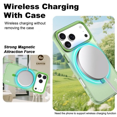"IMAK" Candy MagSafe Matte Hard Silicone (TPU) Case - Green (iPhone 17 Pro Max)