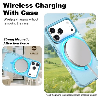 "IMAK" Candy MagSafe Matte Hard Silicone (TPU) Case - Blue (iPhone 17 Pro Max)