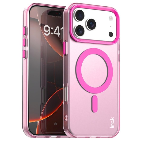 "IMAK" Candy MagSafe Matte Hard Silicone (TPU) Case - pink (iPhone 17 Pro)