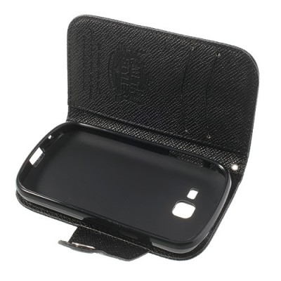 MLT atverčiamas Samsung Galaxy Trend Lite S7390 (S7392) juodas dėklas - knygutė / Priedai.lt