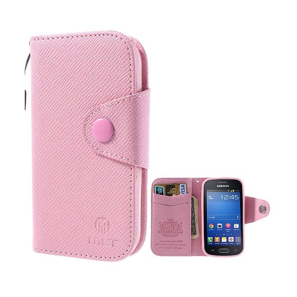 „MLT“ atverčiamas dėklas - rožinis (Galaxy Trend Lite)