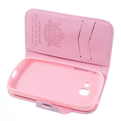 MLT atverčiamas Samsung Galaxy Trend Lite S7390 (S7392) rožinis dėklas - knygutė / Priedai.lt