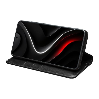 „QIALINO“ atverčiamas dėklas - juodas (Galaxy S26 Ultra)