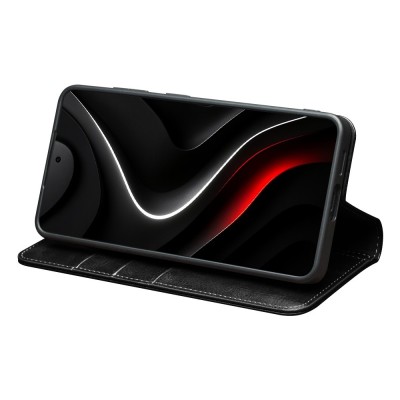 „QIALINO“ atverčiamas dėklas - juodas (Galaxy S26)