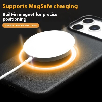 „QIALINO“ Slim MagSafe dėklas - juodas (iPhone 17 Pro Max)