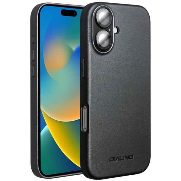 „QIALINO“ Slim MagSafe dėklas - juodas (iPhone 17)