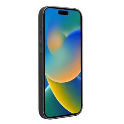 "QIALINO" Slim MagSafe vaciņš - melns (iPhone 17)