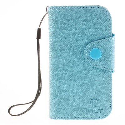 MLT atvēramais Samsung Galaxy Trend Lite S7390 (S7392) zils maciņš / Vacins.lv