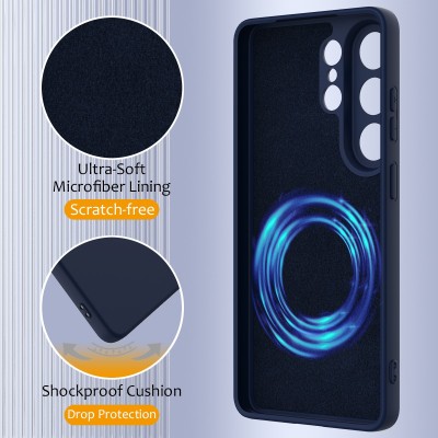 „Shell“ MagSafe kieto silikono (TPU) dėklas - tamsiai mėlynas (Galaxy S26 Ultra)