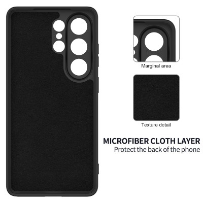 "Shell" cieta silikona (TPU) apvalks - melns (Galaxy S26 Ultra)