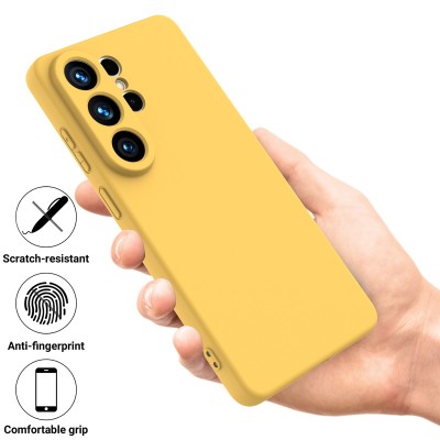 "Shell" cieta silikona (TPU) apvalks - dzeltens (Galaxy S26 Ultra)