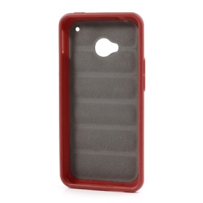 „Infisens“ Hybrid Bumper HTC One M7 raudonas dėklas (Dėkliukas) / Priedai.lt